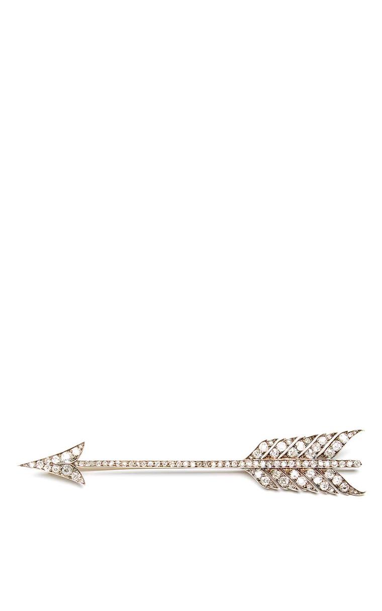 FD Gallery's antique Arrow brooch with diamonds in white gold. $20,000 at Moda Operandi.