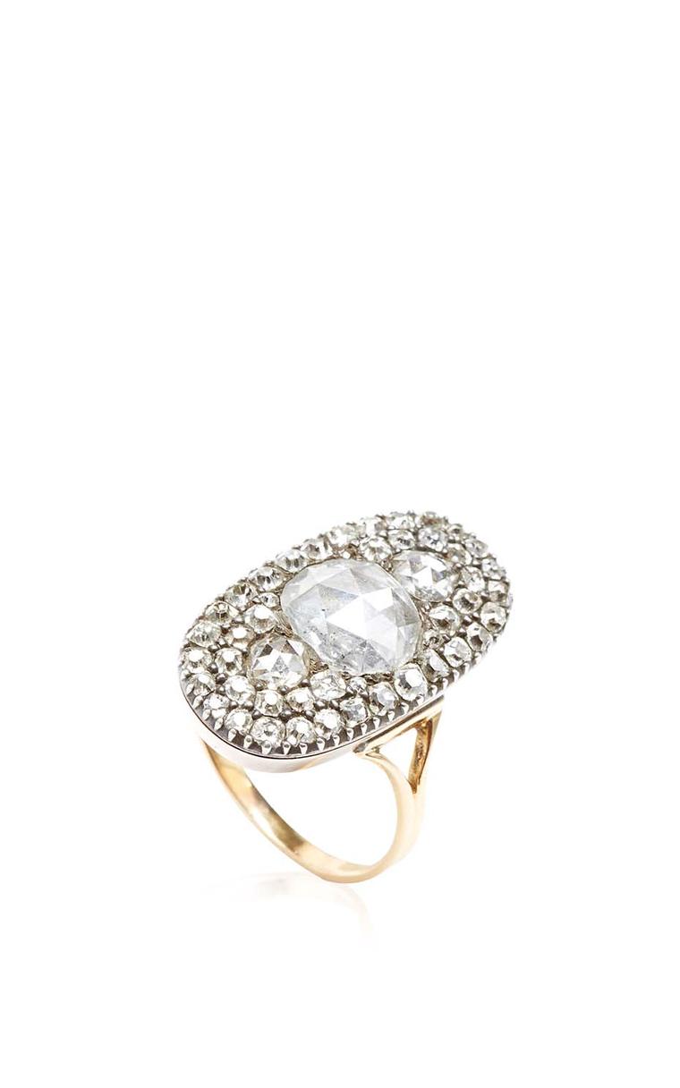 FD Gallery's 18th-century diamond ring featuring rose-cut diamonds in silver and gold $37,800.