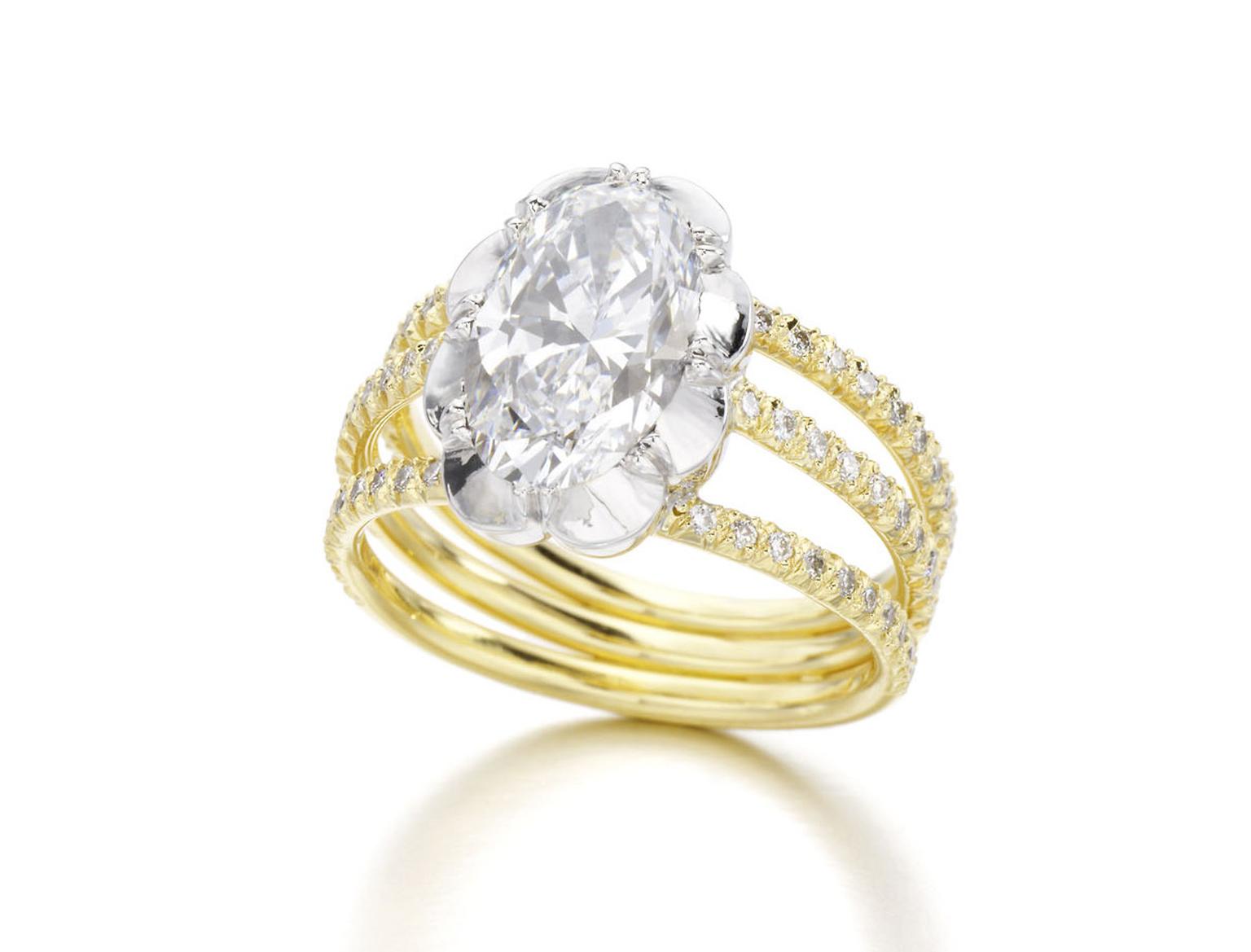 Diamond trio ring set store