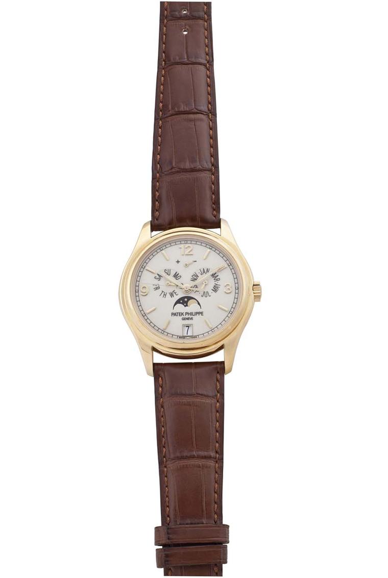 Christie's Watch Shop Patek Philippe yellow gold annual calendar watch ($33,000).