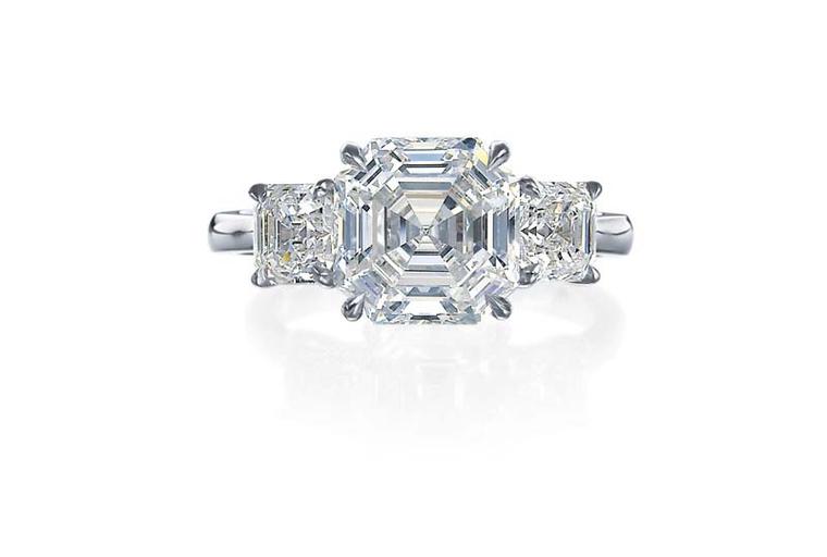 Royal Asscher diamond engagement ring.