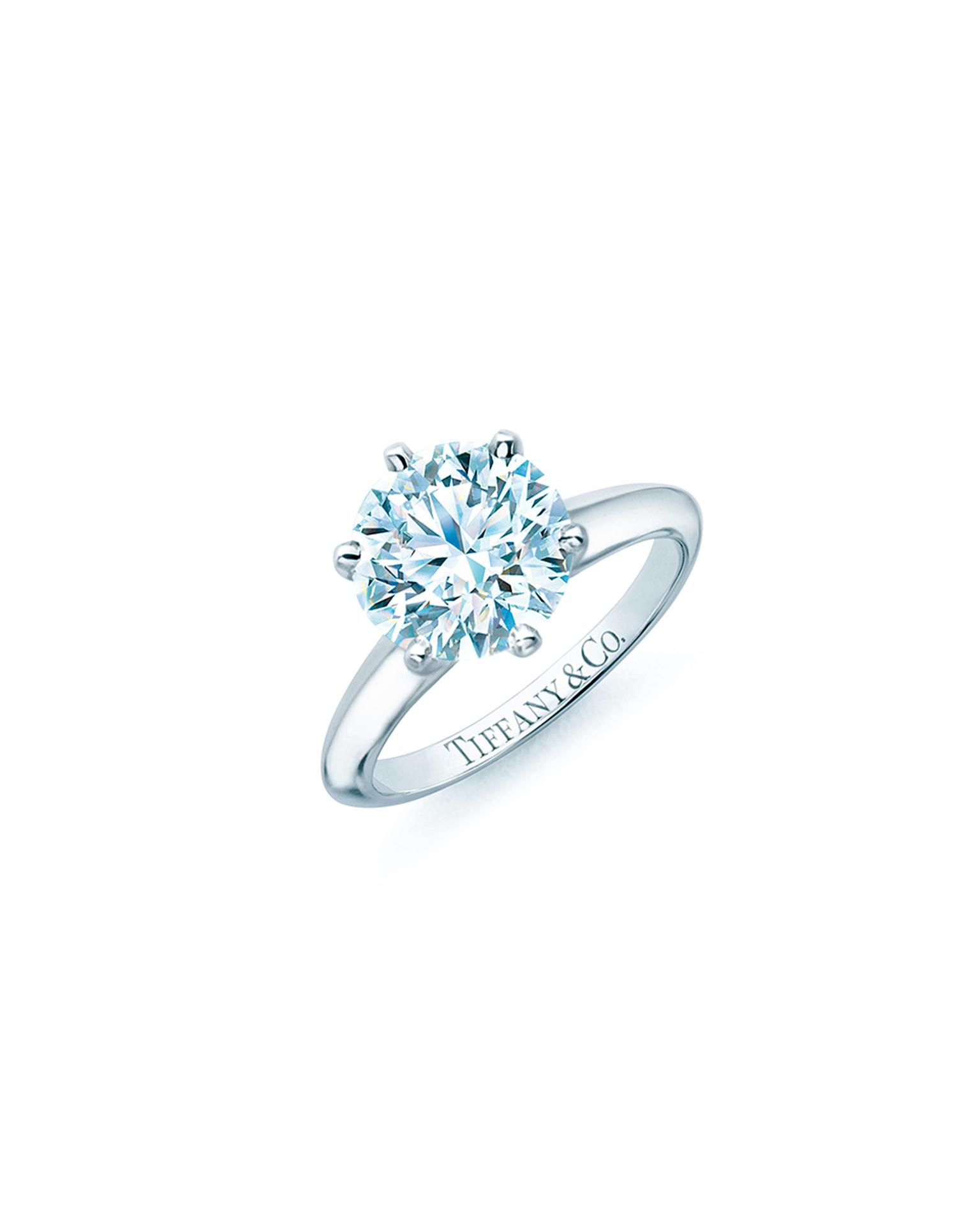 Created over a century ago, the classic Tiffany Setting engagement ring features a six-prong setting which lifts the round brilliant diamond up into the light, intensifying its fire and sparkle for all to see.
