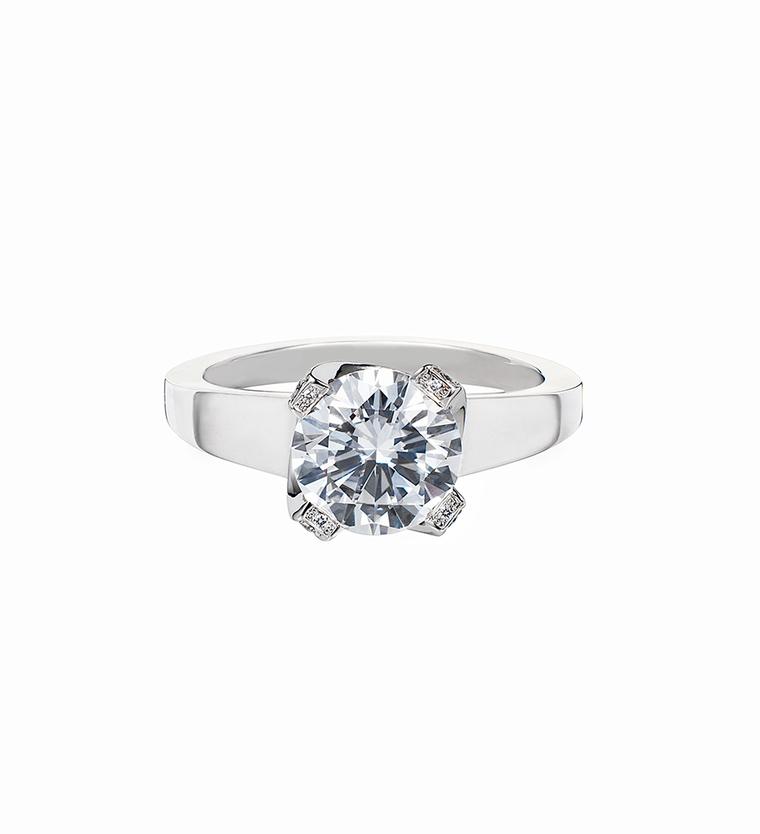 Ritz Fine Jewellery 1.51ct brilliant-cut diamond engagement ring with a ribbon setting.