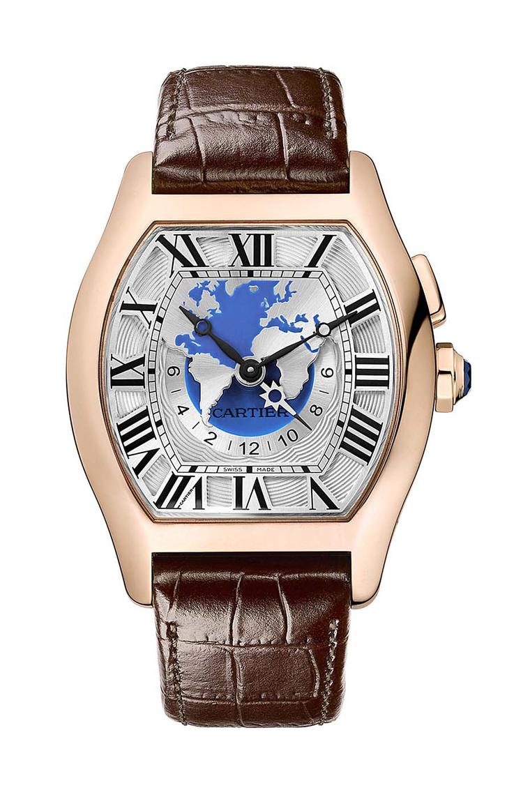 One of Cartier's Fine Watchmaking models features this elegant interpretation of the World Time function.