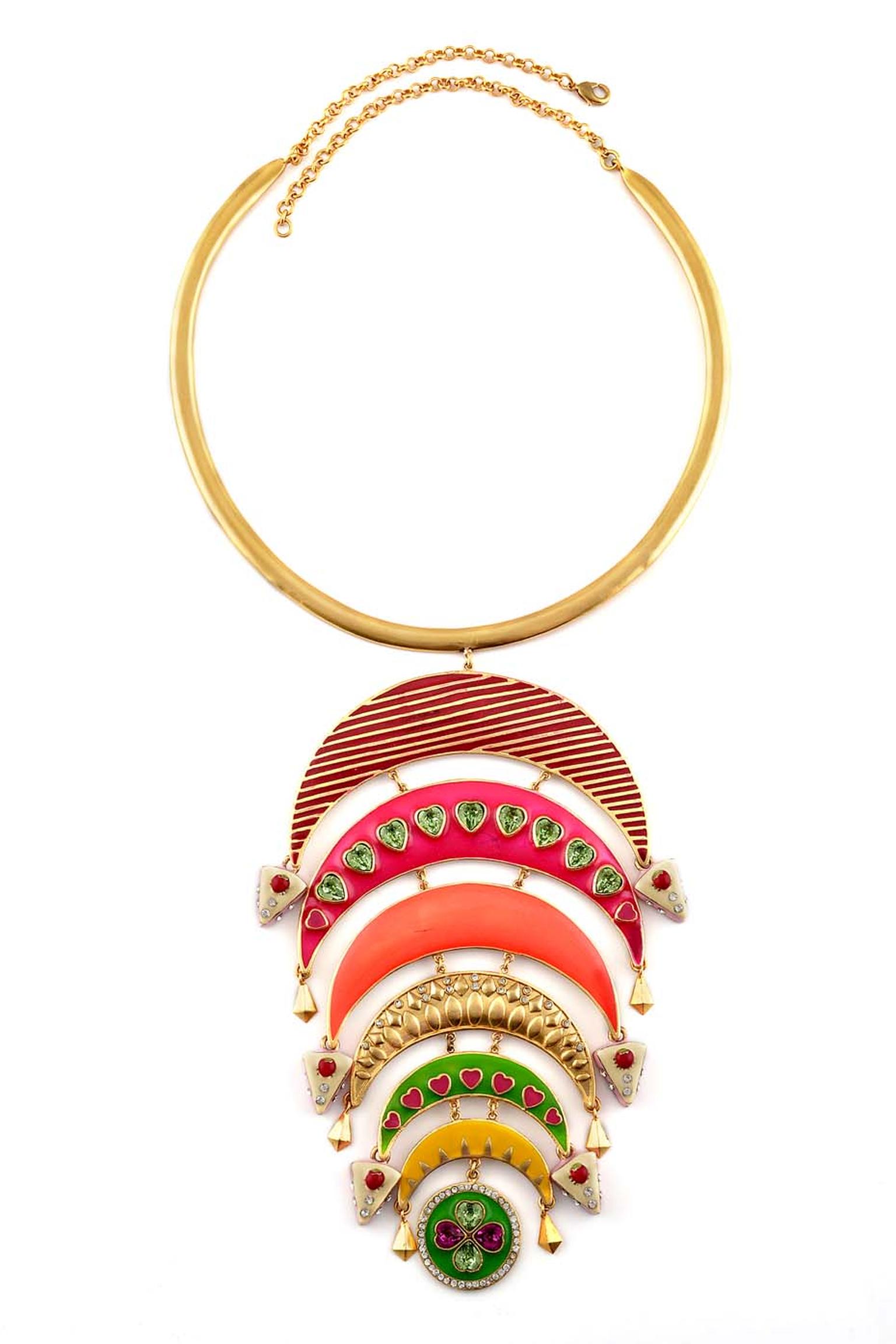 Amrapali and Manish Arora AW 2014-15 collection Jasper necklace.