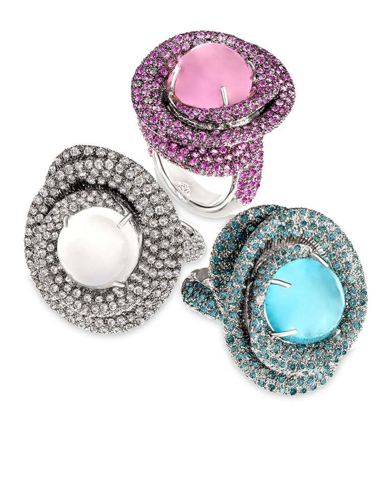 Margot McKinney Swirl Rings ($29,500 each).