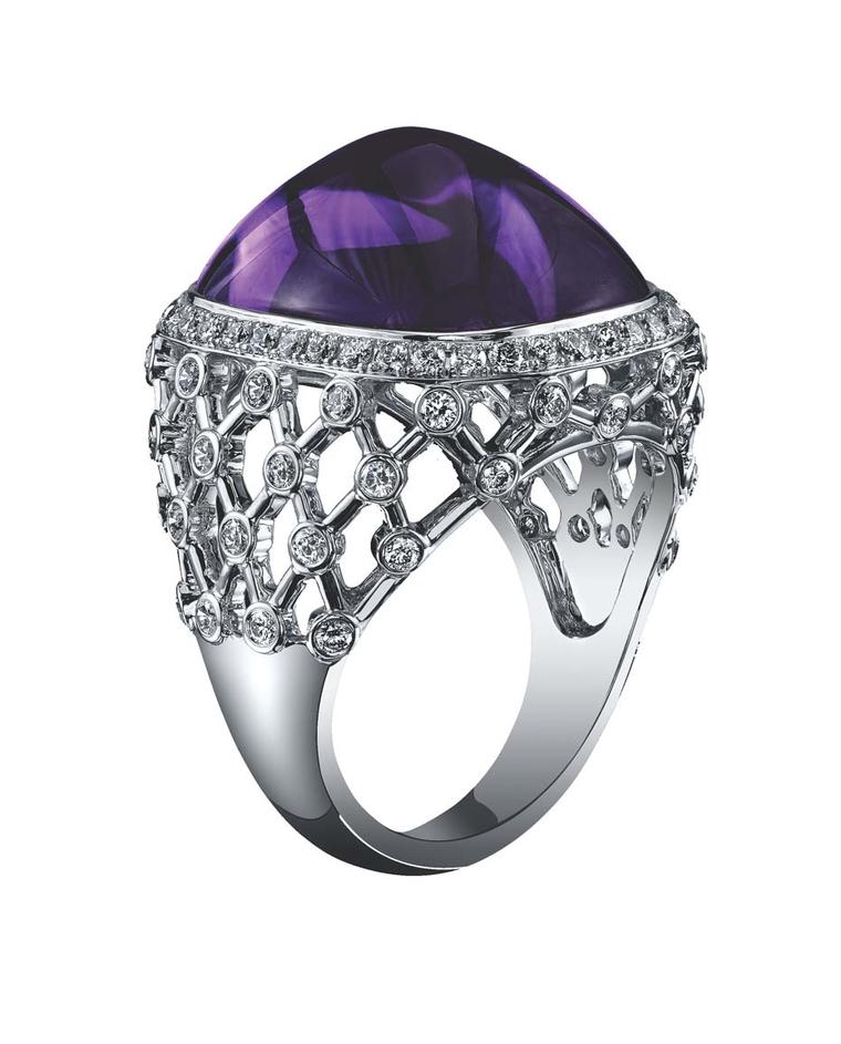 Inspired by its royal connotations, amethyst was the first gemstone Robert Procop and Brooke Shields settled on.