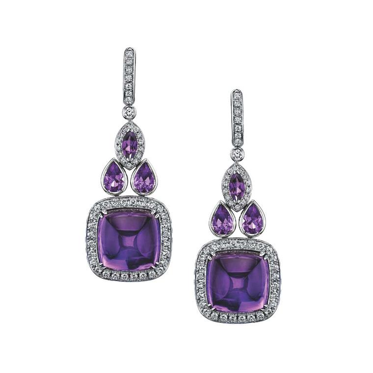 Robert Procop earrings in white gold, from the Legacy Brooke collection, set with 24.00ct of amethysts and diamonds ($19,000).
