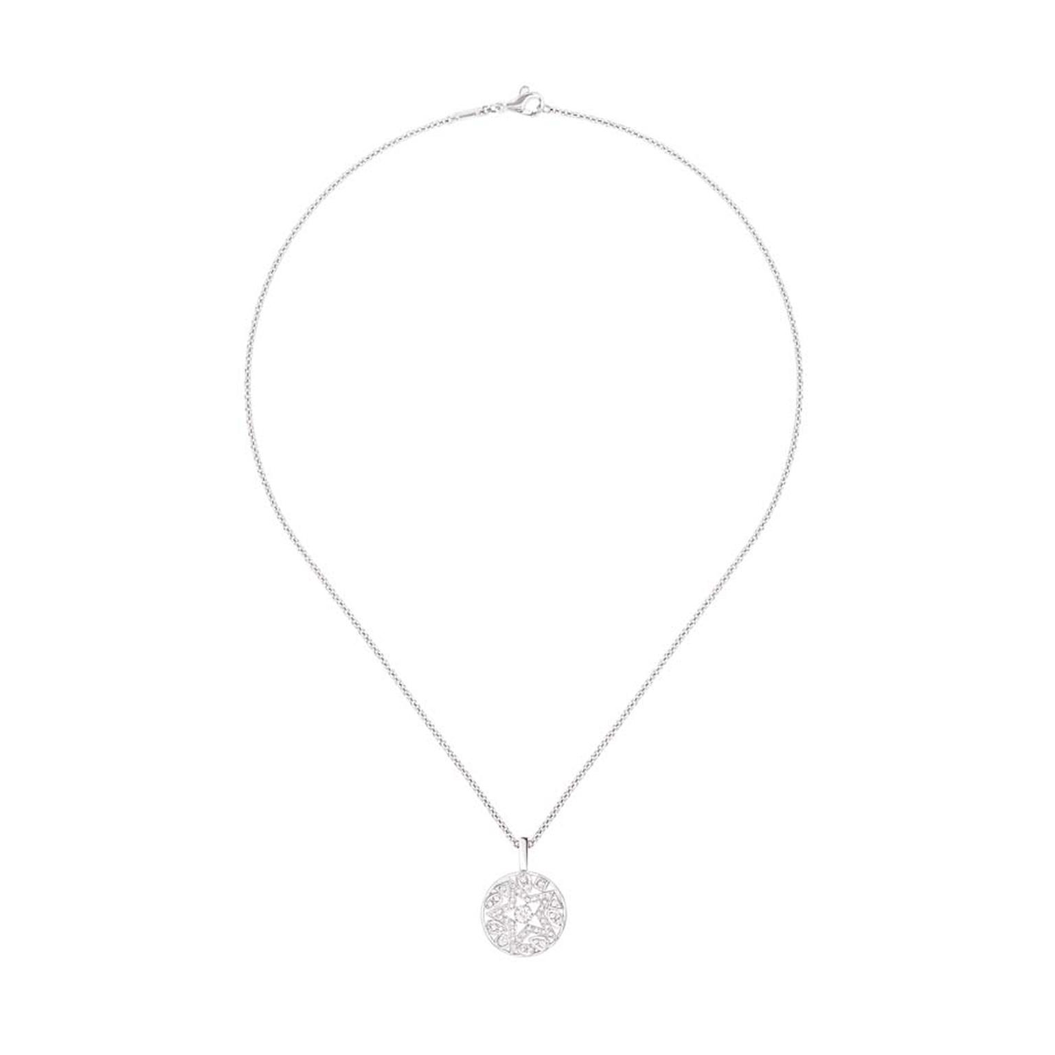 Chanel Étoile Filante white gold pendant with brilliant-cut diamonds, from the Comete collection, which launches in store this month.