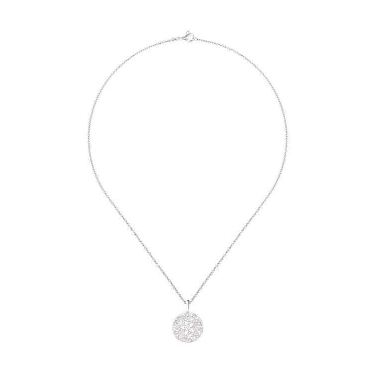 Chanel Étoile Filante white gold pendant with brilliant-cut diamonds, from the Comete collection, which launches in store this month.