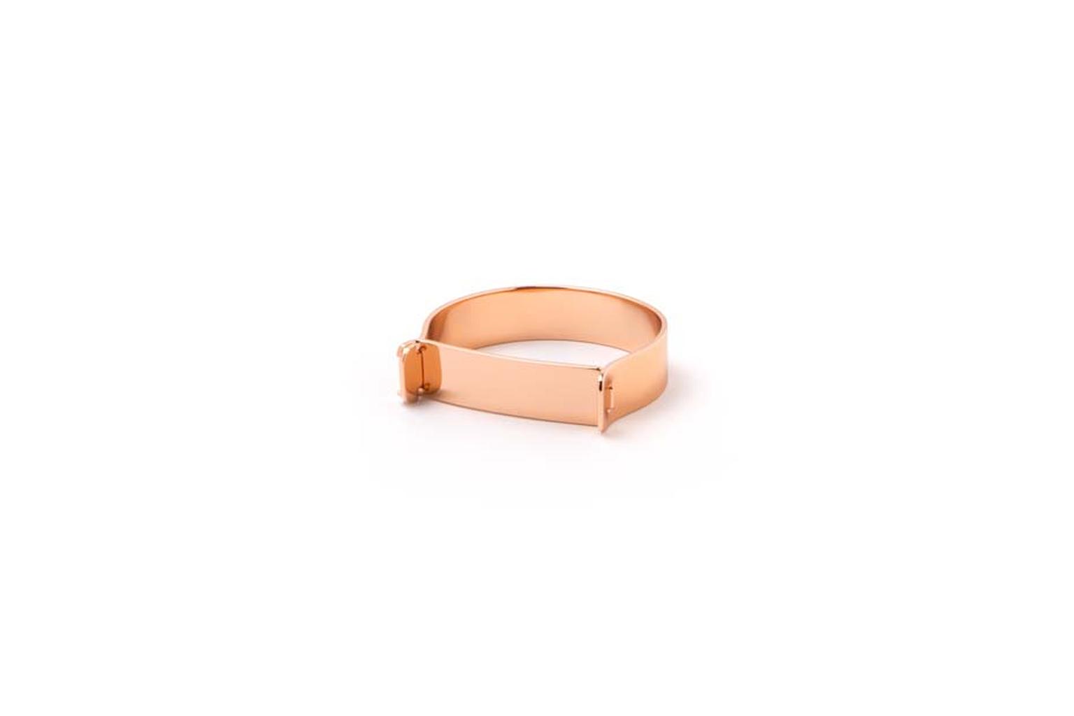 Hudson ring for men in rose gold.