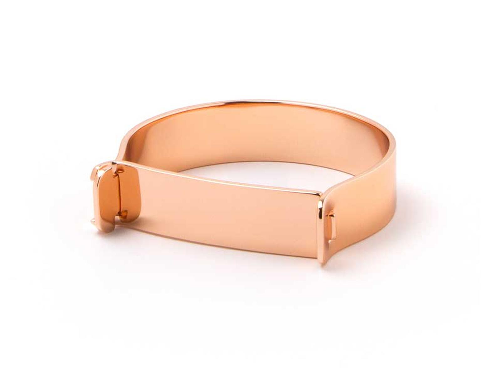 Miansai Hudson cuff for men in rose gold.