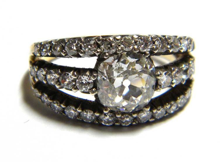 Vintage 1.5ct old-cut diamond engagement ring (£19,600). Available at Susannah Lovis in the Burlington Arcade, London.