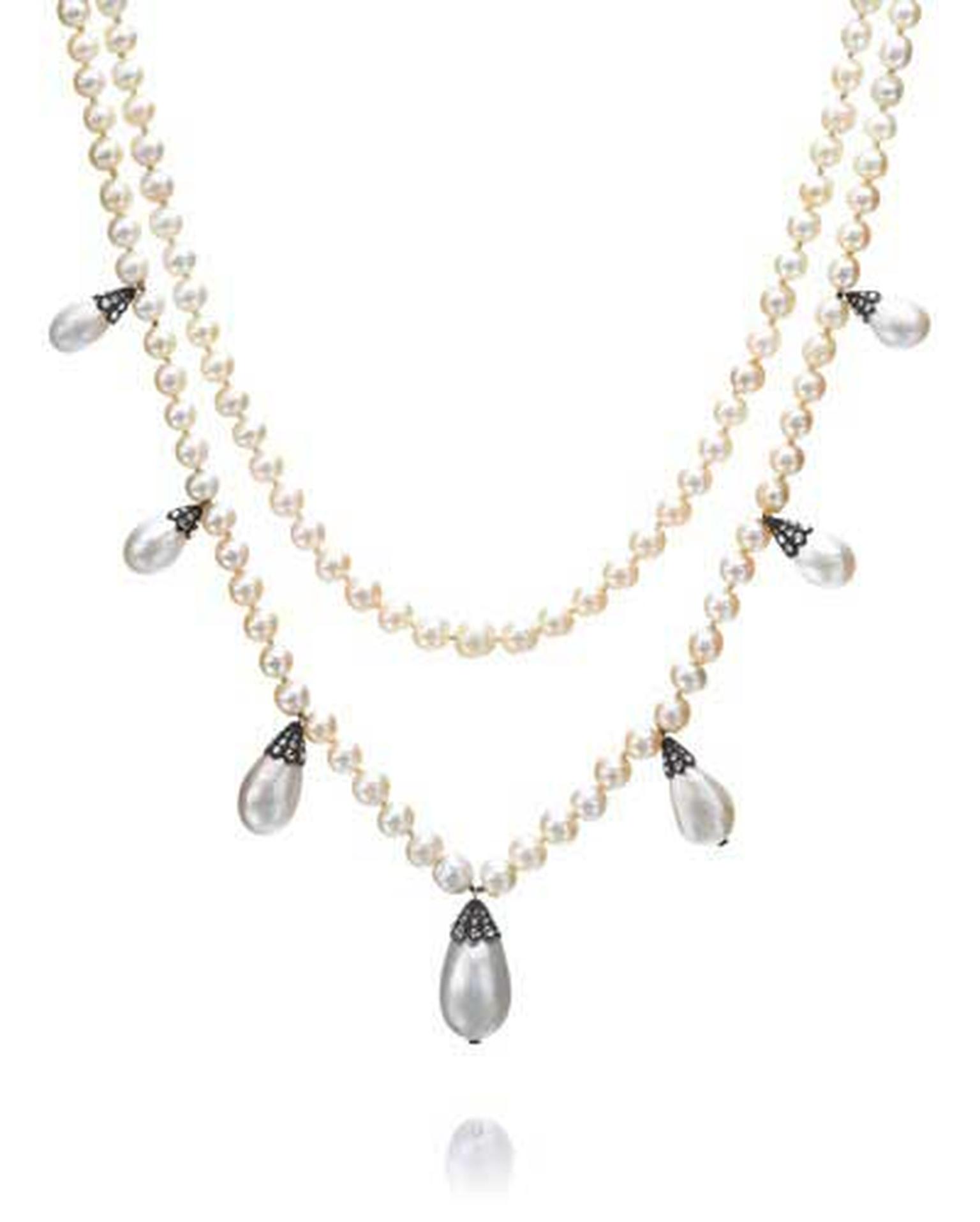 Another highlight of Sotheby's Magnificent and Noble Jewels auction in Geneva was a natural pearl and diamond necklace that was owned by Joséphine de Beauharnais (1807-1876). The necklace sold for $3.43 million, more than doubling its pre-sale estimate.