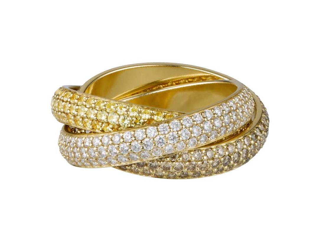 Cartier Trinity ring in rose, yellow and white gold all