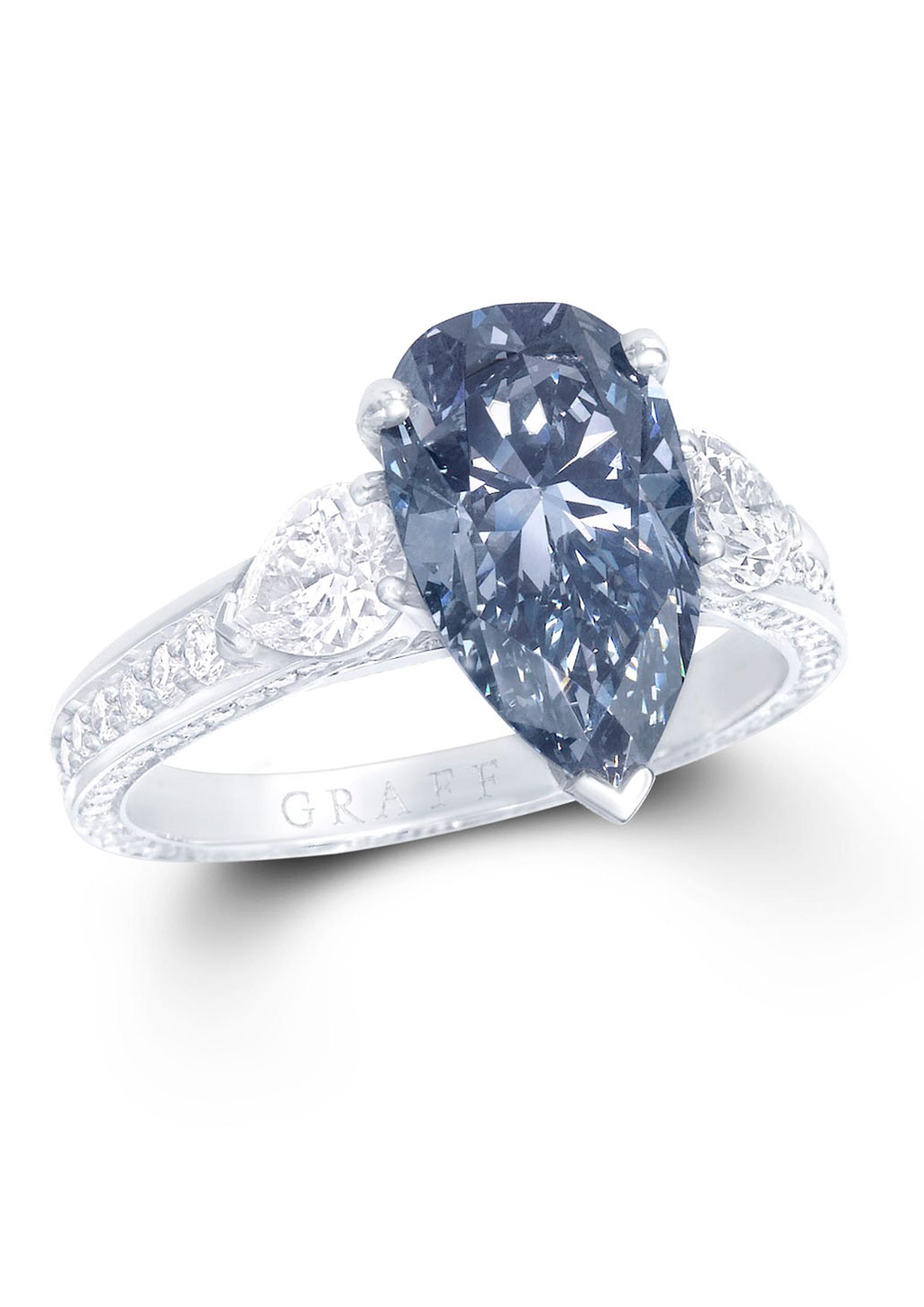 Graff blue diamond ring sale