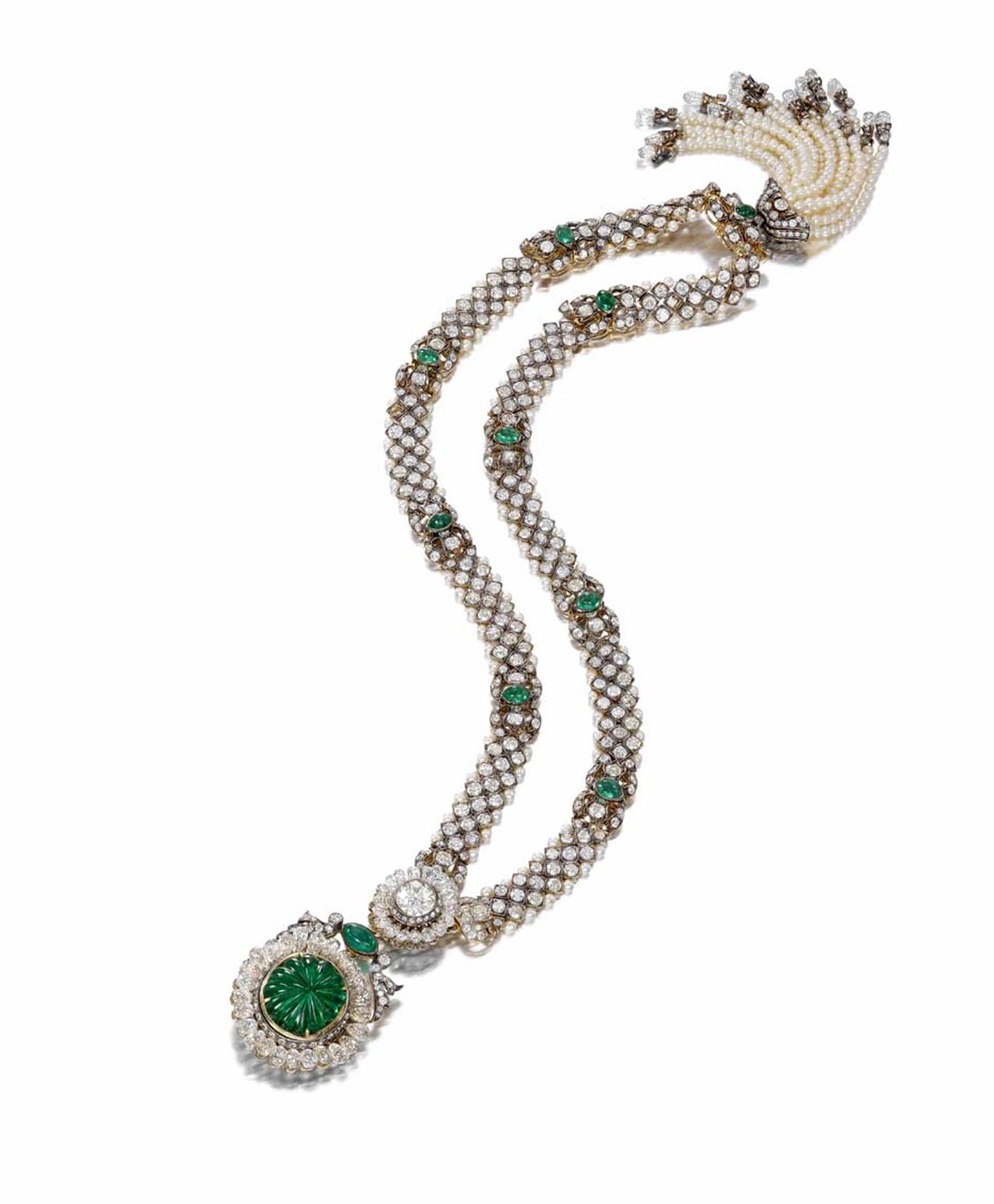 Jean Ghika, head of jewellery UK and Europe at Bonhams, says: “This necklace provides us with a unique insight into the levels of opulence and display at the 1911 Delhi Durbar and it is extremely rare to have such a magnificent jewel survive intact. The n