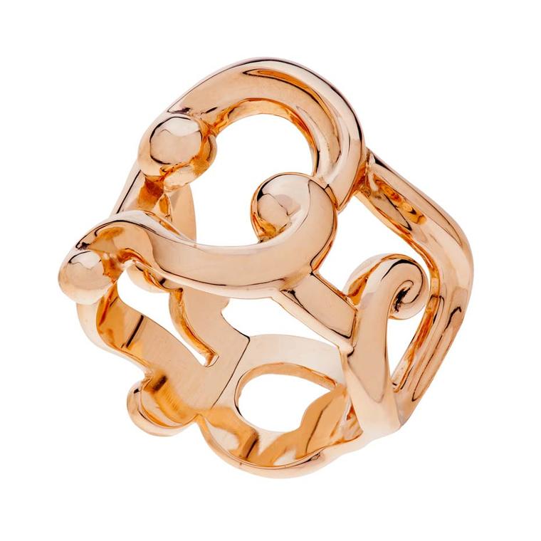 Fabergé Rococo Lace ring in rose gold (£2,221).