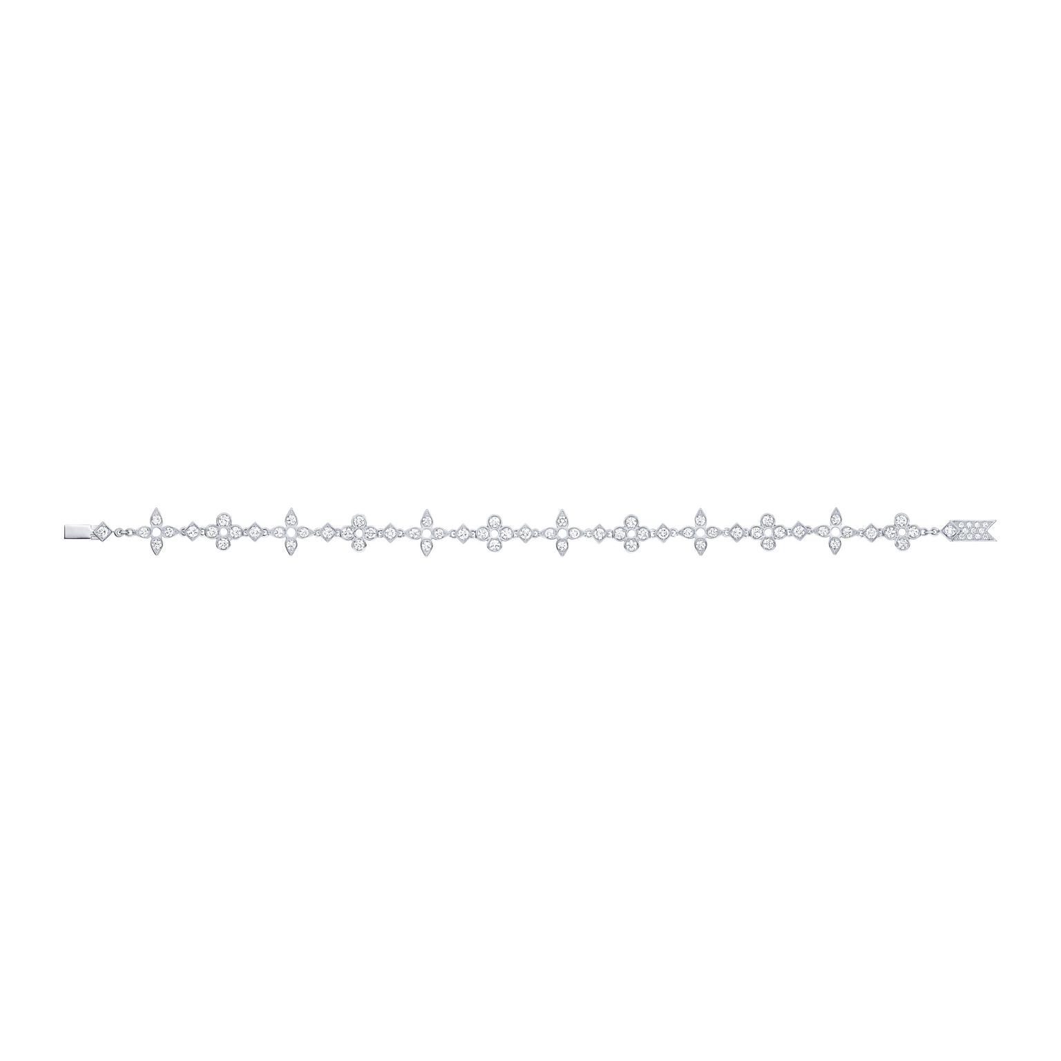 Louis Vuitton Dentelle de Monogram diamond bracelet in white gold.