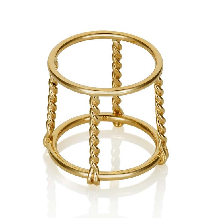 Coléoptère La Cage gold champagne ring. Available from Stone & Strand ($2,250).