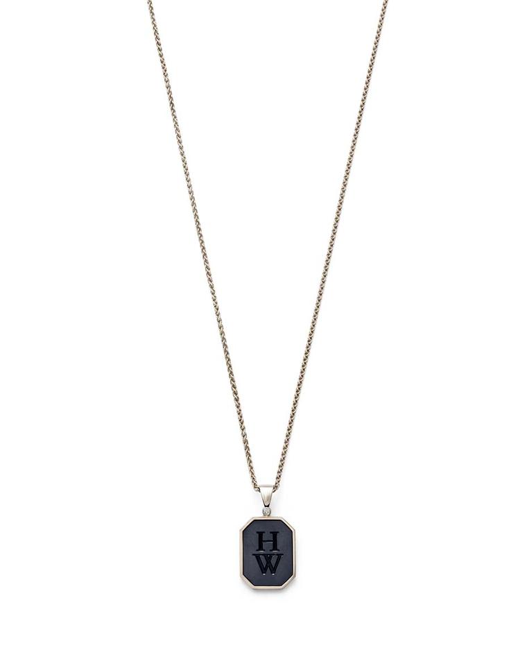 Harry Winston Zalium Collection pendant featuring the high-tech zirconium-based alloy.