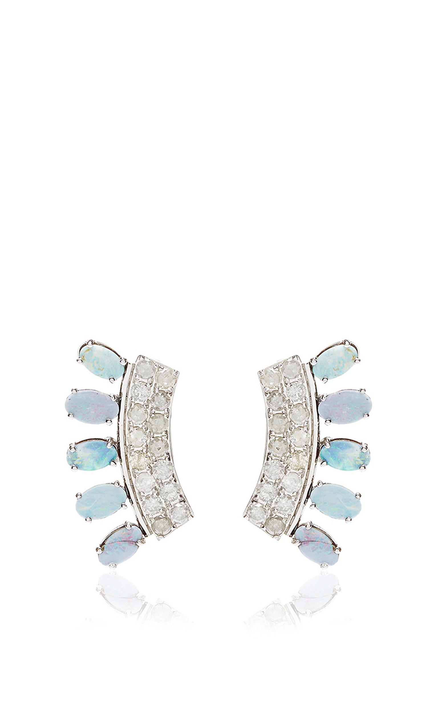 Shawn Ames opal and diamond ear cuffs ($3,800).