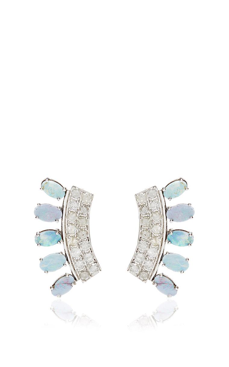 Shawn Ames opal and diamond ear cuffs ($3,800).