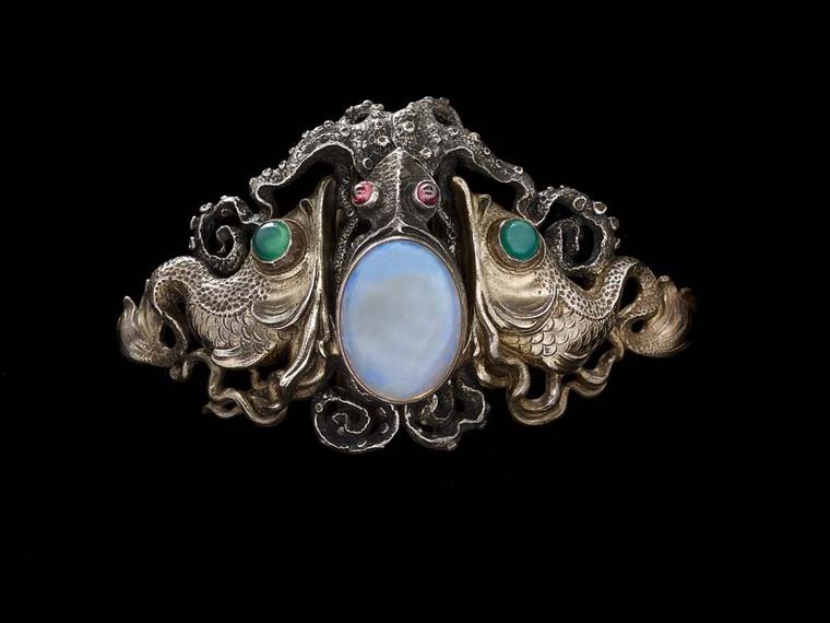 Wilhelm Lucas von Cranach Octopus Waist clasp. On display at the Driehaus Museum Maker & Muse exhibition.