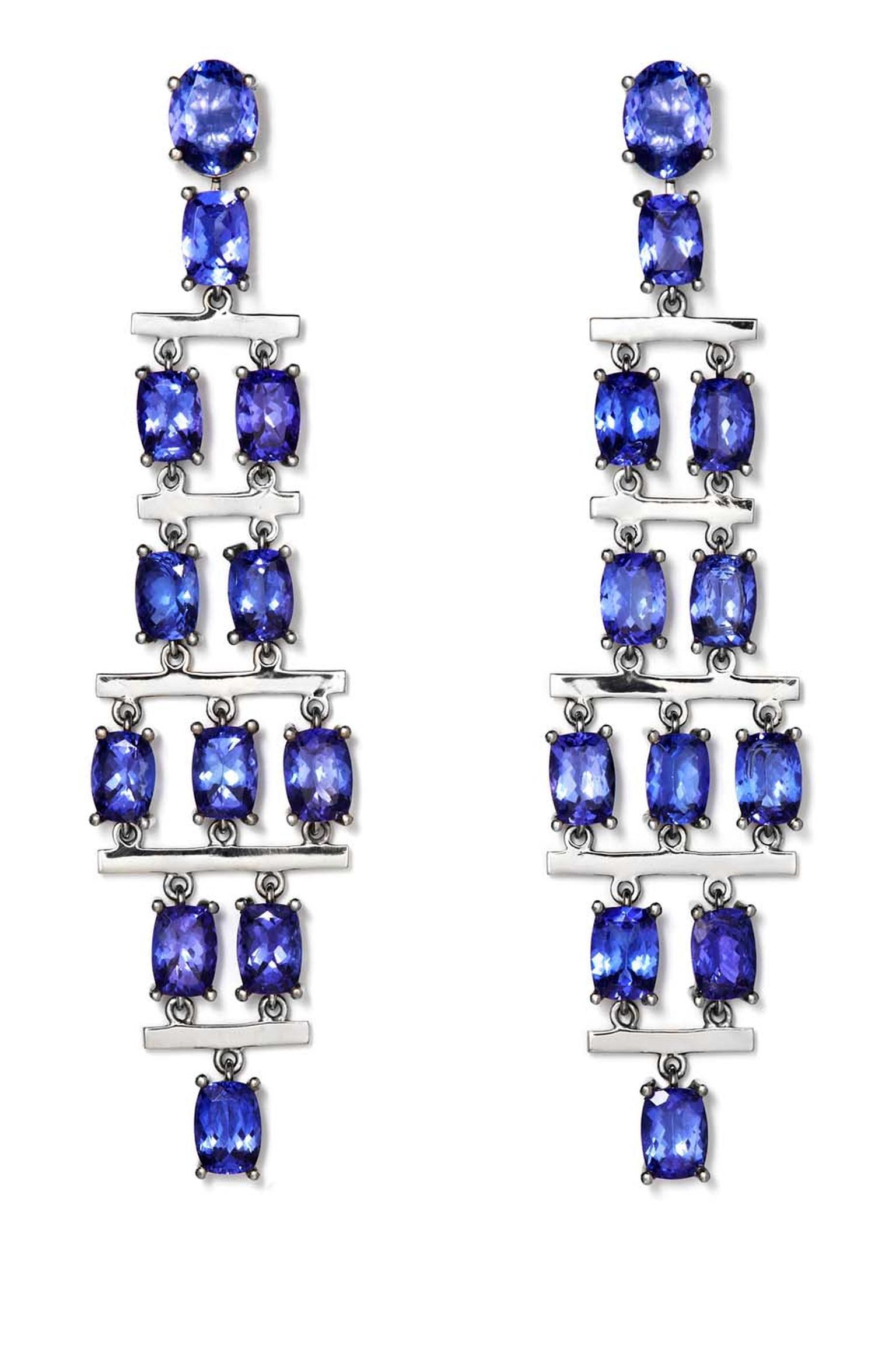 CADA Greta earrings featuring 24.86ct of tanzanite.