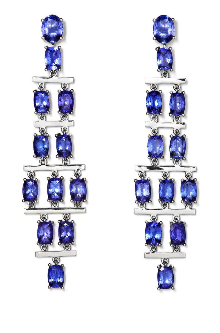 CADA Greta earrings featuring 24.86ct of tanzanite.