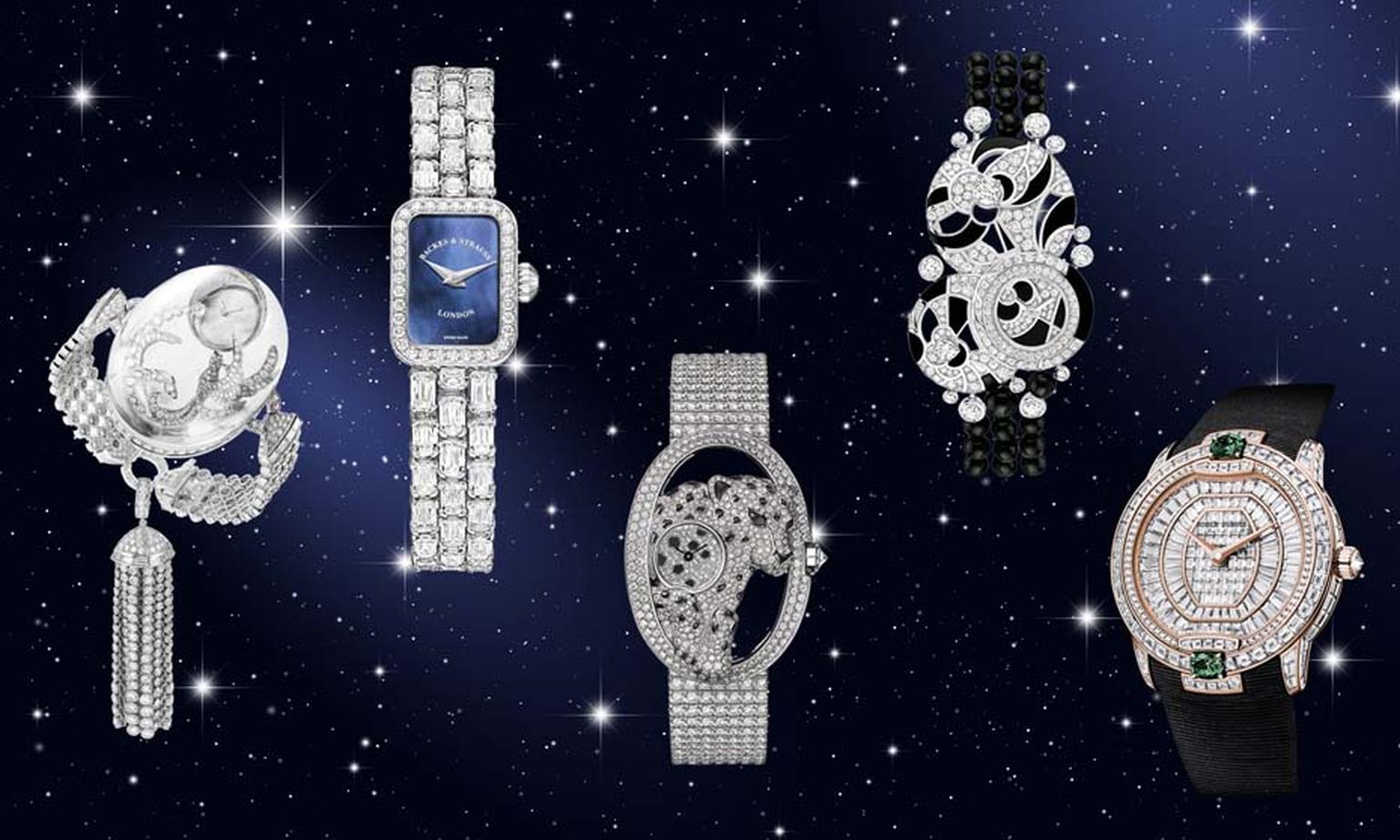 Diamond high jewellery watches: walking in a sparkling winter