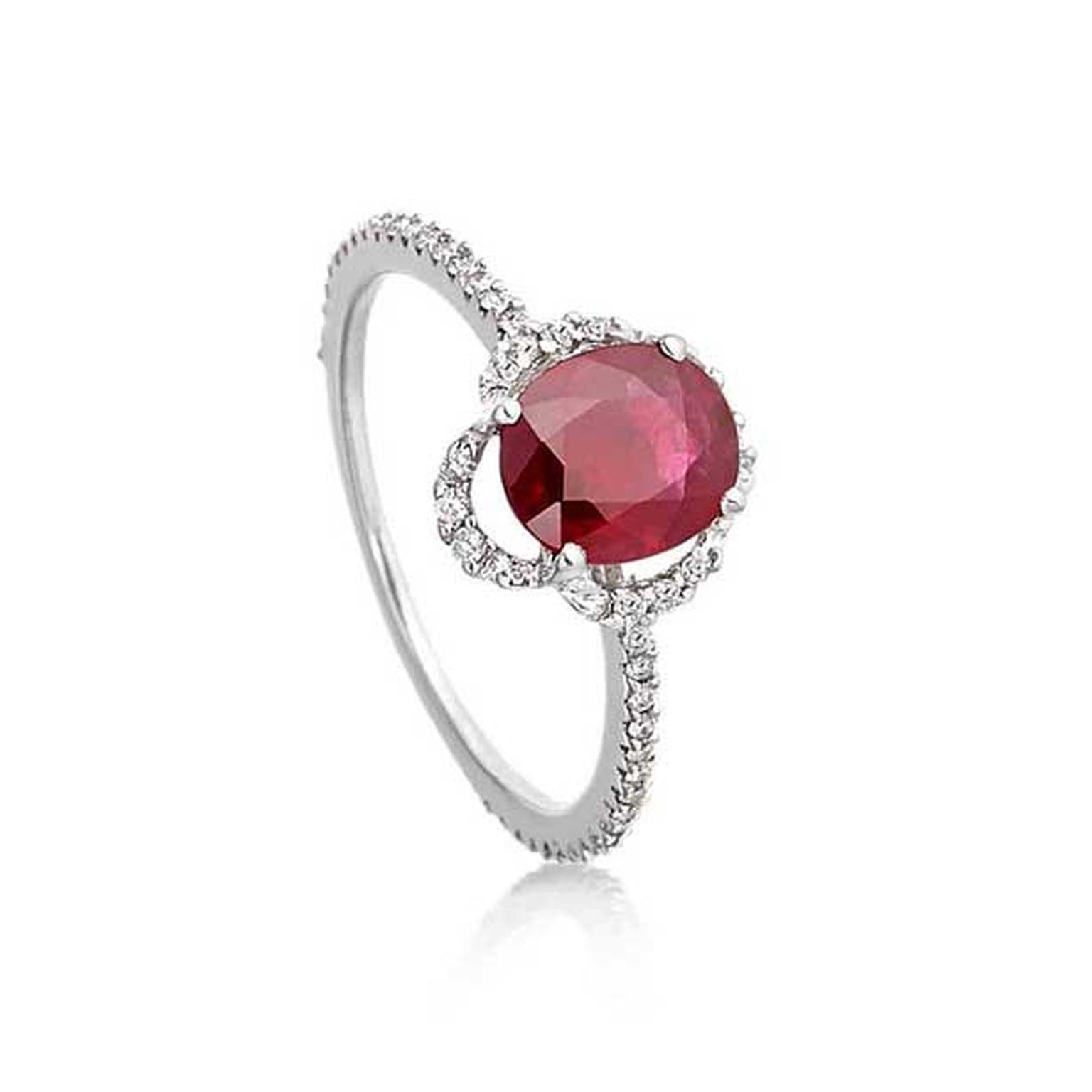 Amrapali ruby and diamond vintage-style engagement ring (£6,800).