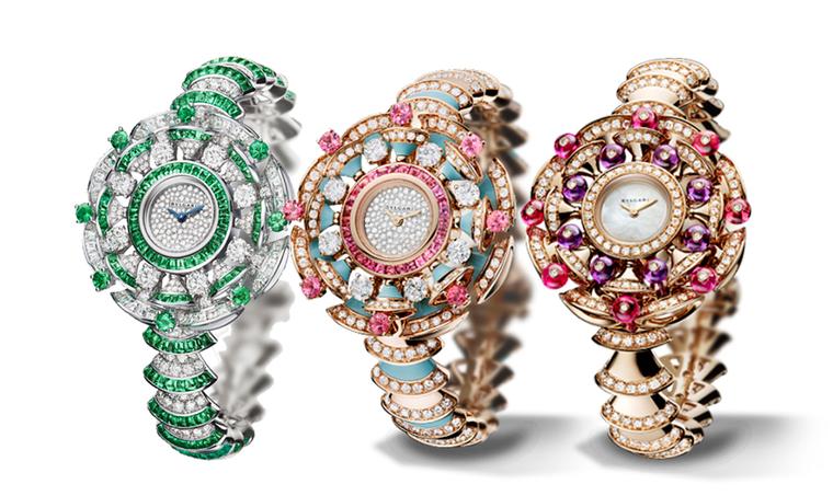 The Bulgari Diva high jewellery watch presented earlier this year captures the decadent glamour of Italy's Dolce Vita scene. The model in diamonds and emeralds won the coveted GPHG High Jewellery award this year.