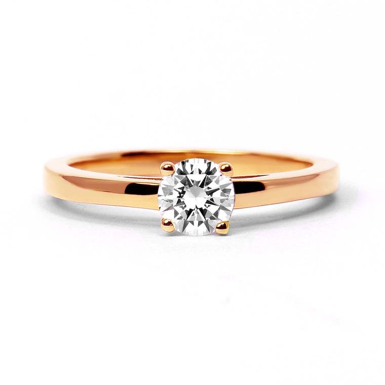 Arabel Lebrusan Solar ethical diamond engagement ring in Fairtrade rose gold (from £2,080). From the new Cosmos collection.