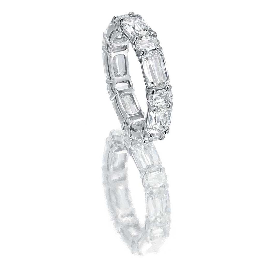 Boodles Ashoka eternity ring in platinum, fullset with
