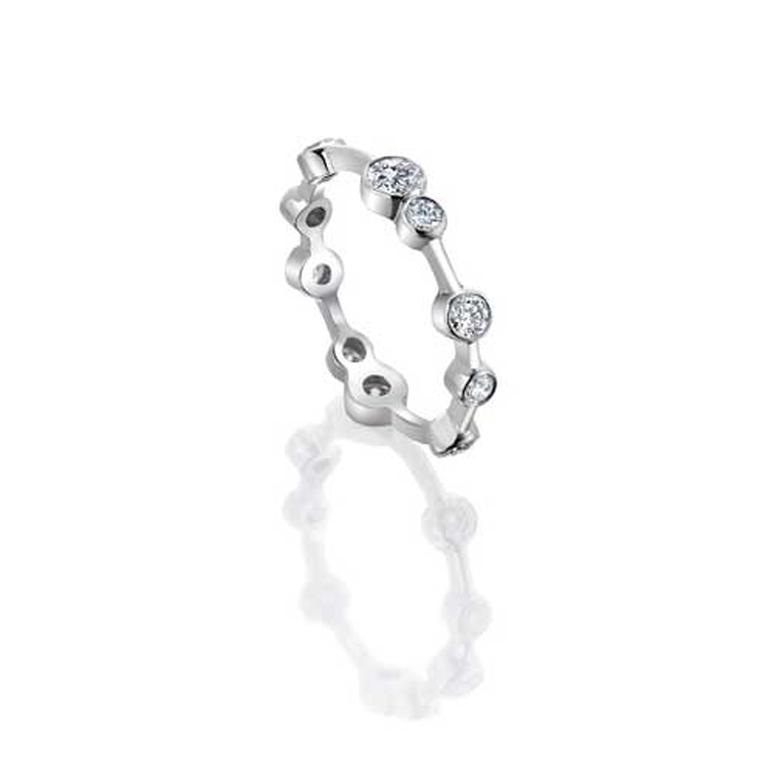 Boodles Full-Hoop diamond eternity ring in platinum, from the Raindance collection.