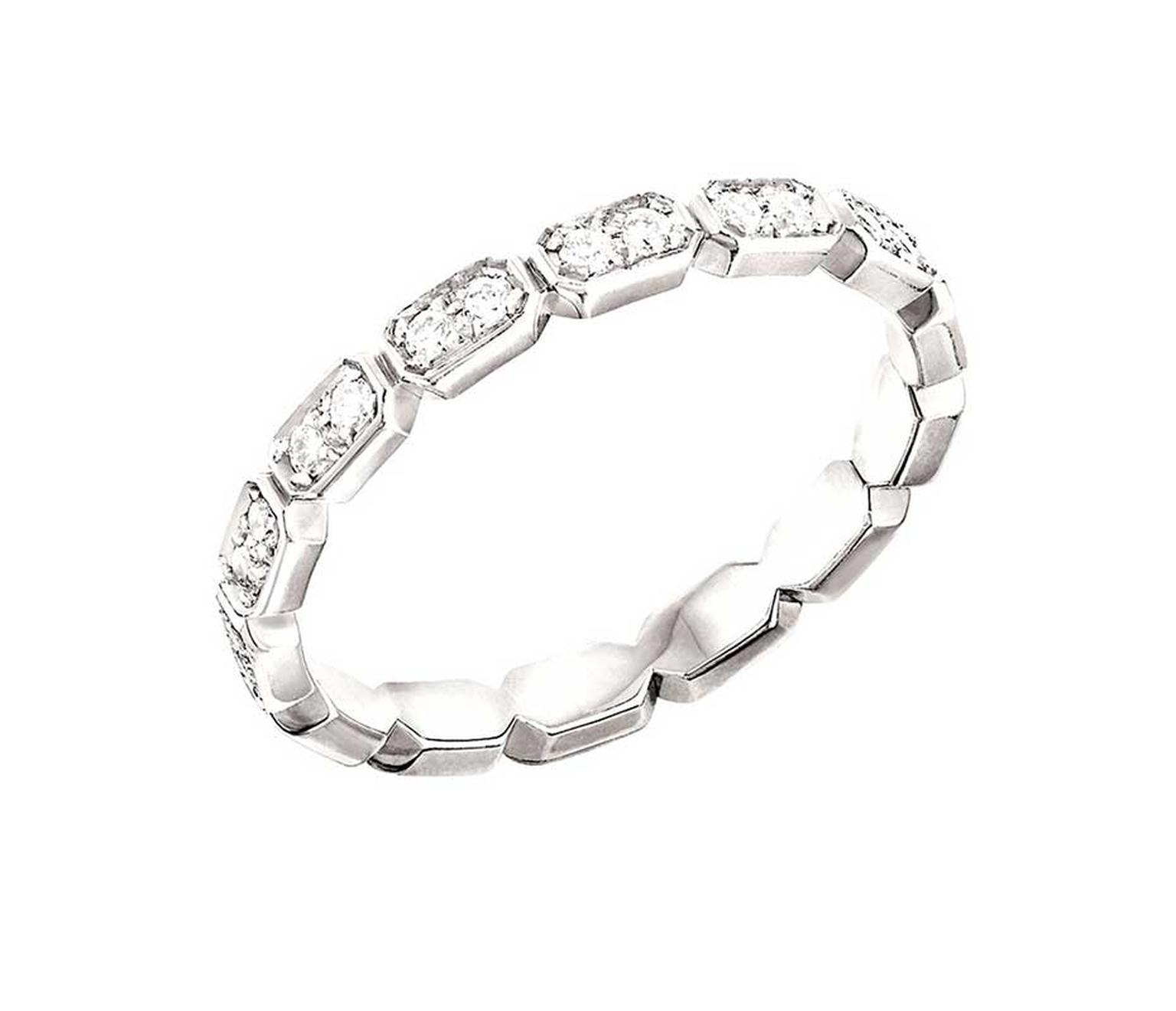 Chanel Première diamond eternity ring in white gold.