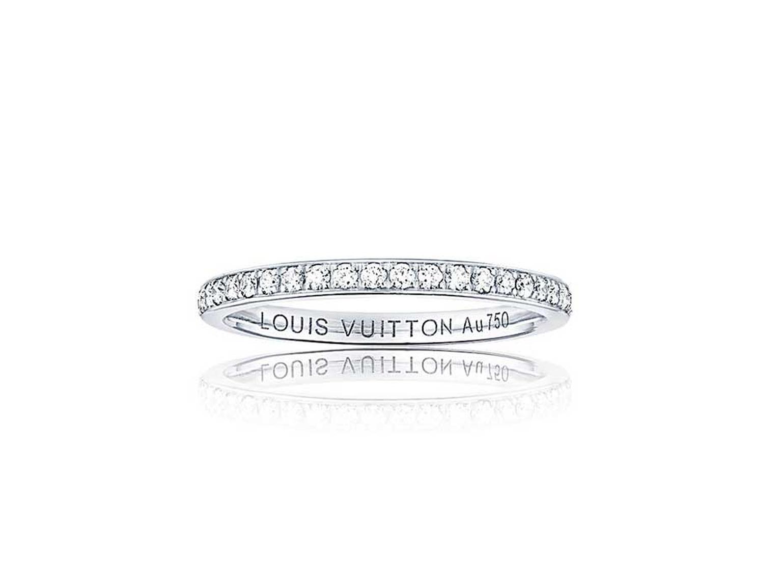 Monogram Infini grey gold wedding ring, Louis Vuitton