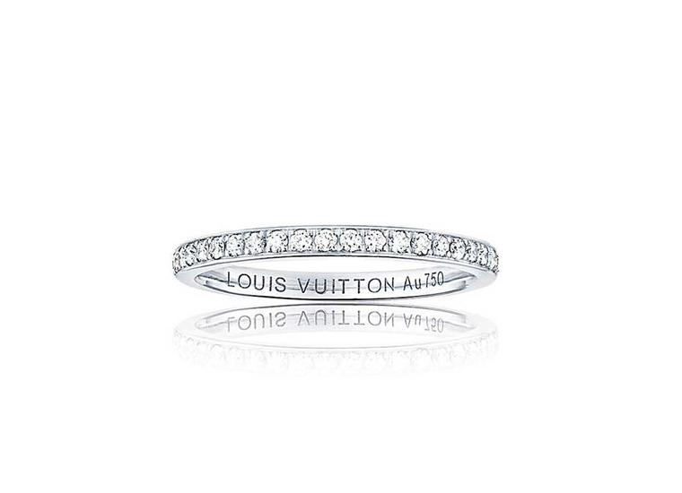 Louis Vuitton eternity ring in white gold, set with 44 brilliant-cut diamonds.