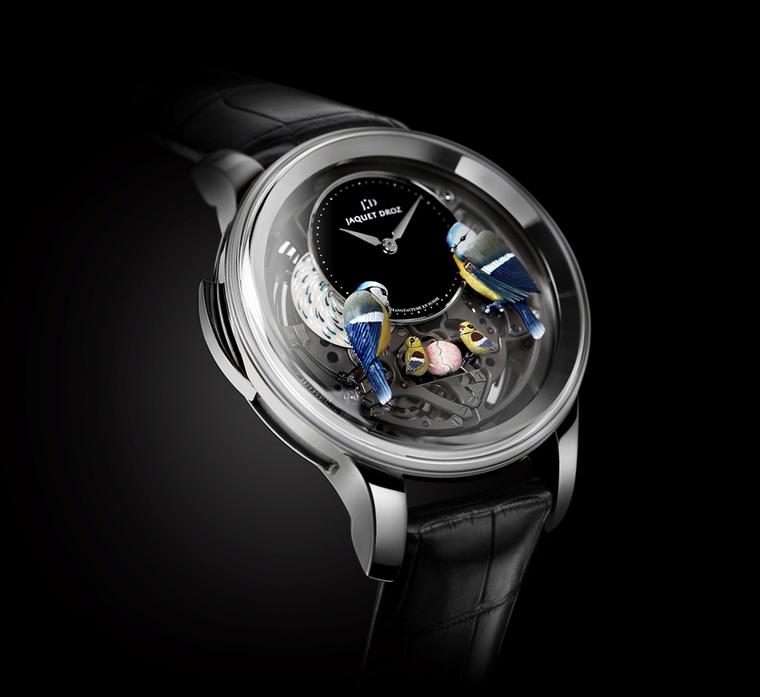 Last year Jaquet Droz decided to show us what makes the Bird Repeater tick and sing with its Bird Repeater Openwork model.