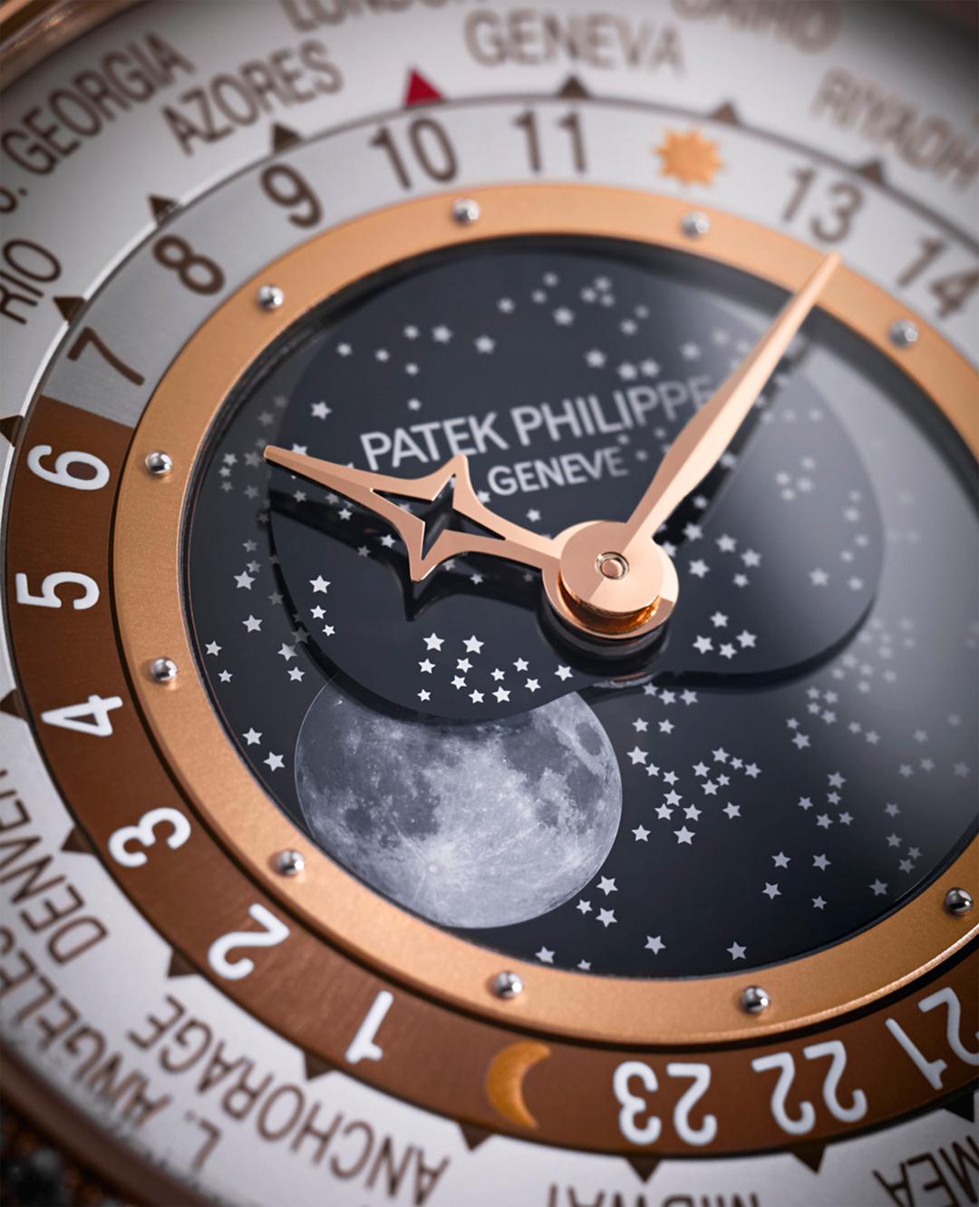 Часы автора. Patek Philippe World time Moon. Patek Philippe 175th Commemorative watches 5575 World time Moon Limited Edition 5575g-001. Лунные часы. Лунный циферблат.