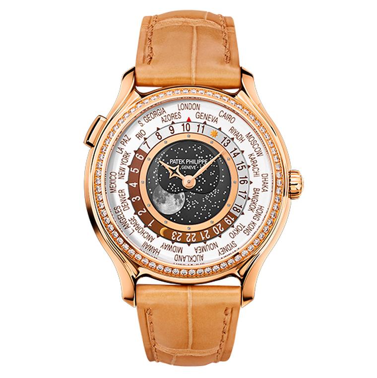 The ladies' model, which is presented exclusively in rose gold and limited to 450 watches, features 70 brilliant-cut diamonds on the bezel and is engraved with Patek Philippe 1839-2014 on the gold caseback.