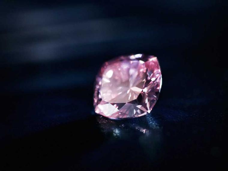 The important Argyle Satine pink diamond, a 1.02-carat cushion cut Fancy Intense Purplish-Pink diamond - one of the "hero" diamonds at Rio Tinto’s 2012 Argyle Pink Diamonds Tender.