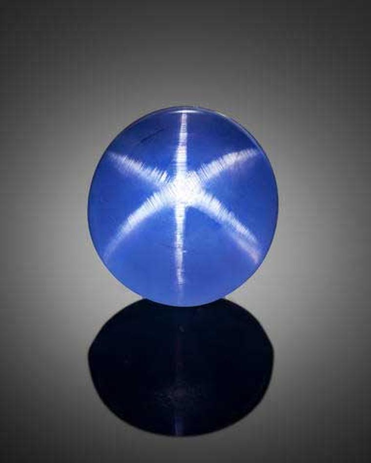 This rich cornflower blue 24.36ct Sri Lankan star sapphire was sold by Bonhams for $27,500 in November 2014.
