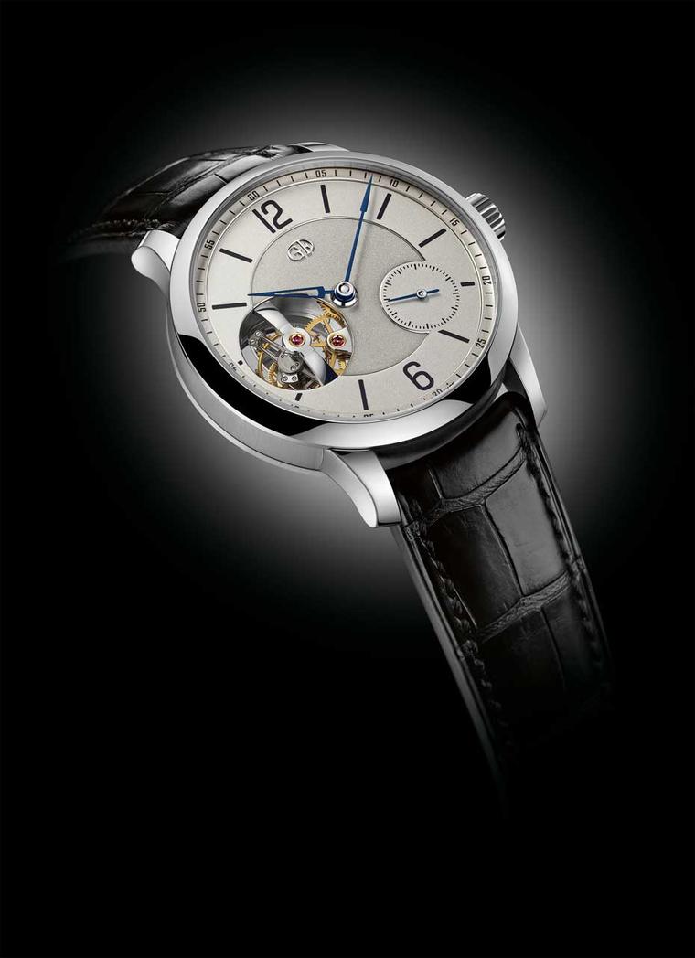 Greubel Forsey watches did a 180º turn this year with the new Tourbillon 24 Secondes Vision, crafted with a sober, classical dial with traditional hour, minute and small second features, a slender case and a most unusual position for the tourbillon. The 2