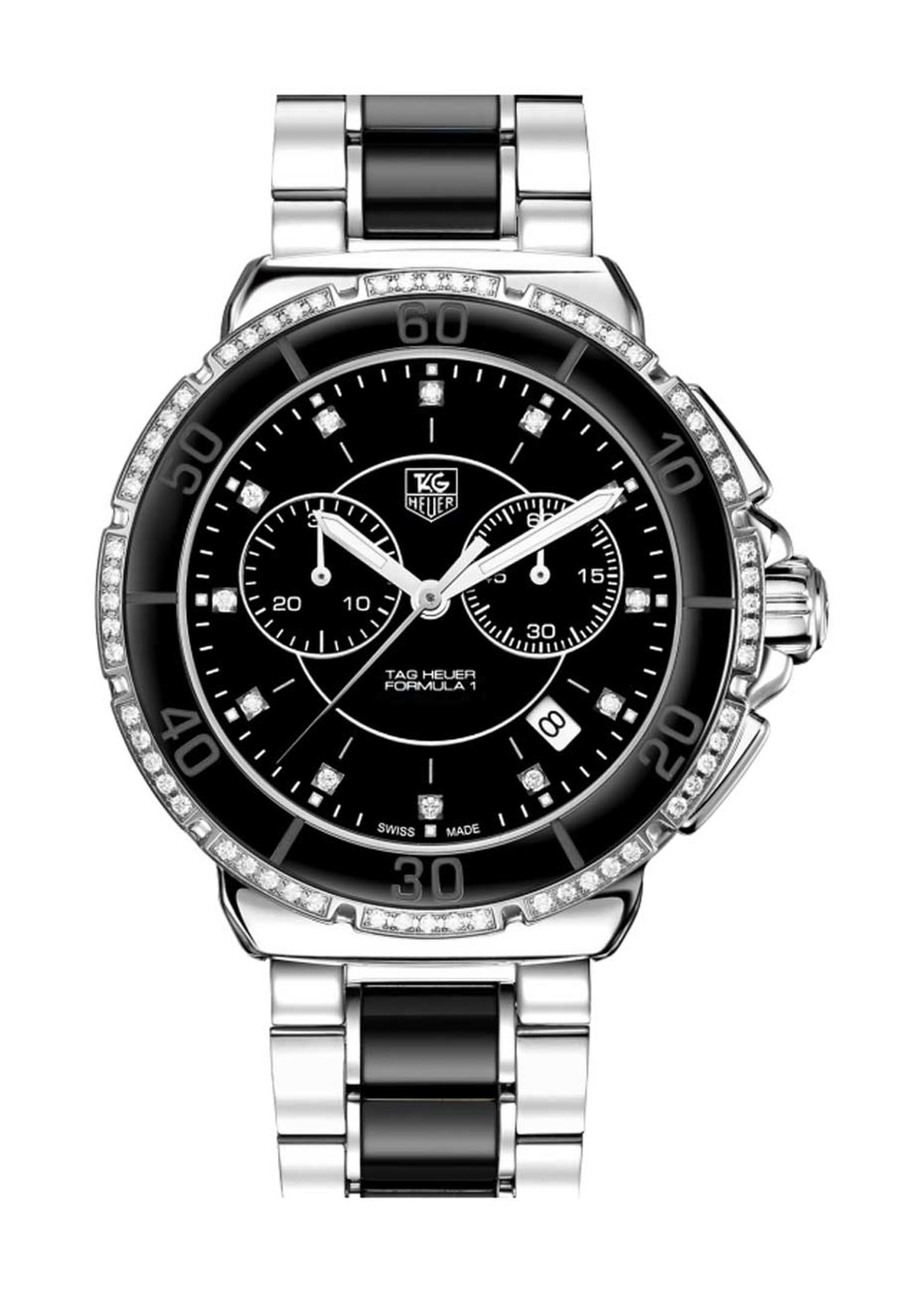 Tag heuer black diamond watch deals