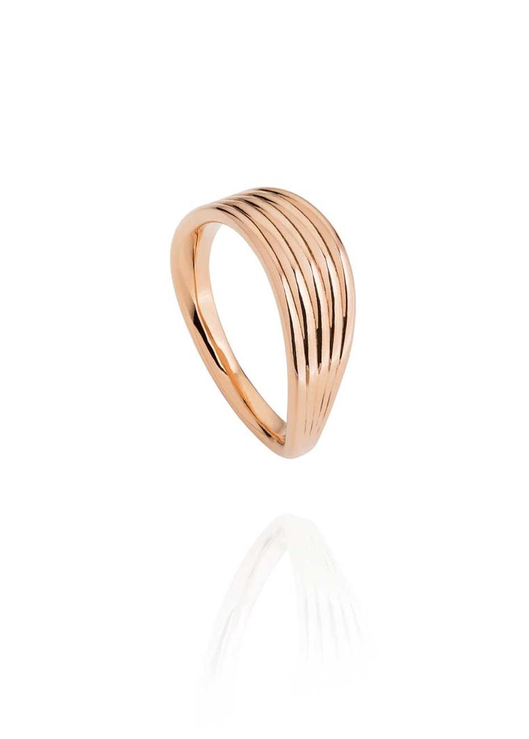 Fernando Jorge Stream rose gold ring.