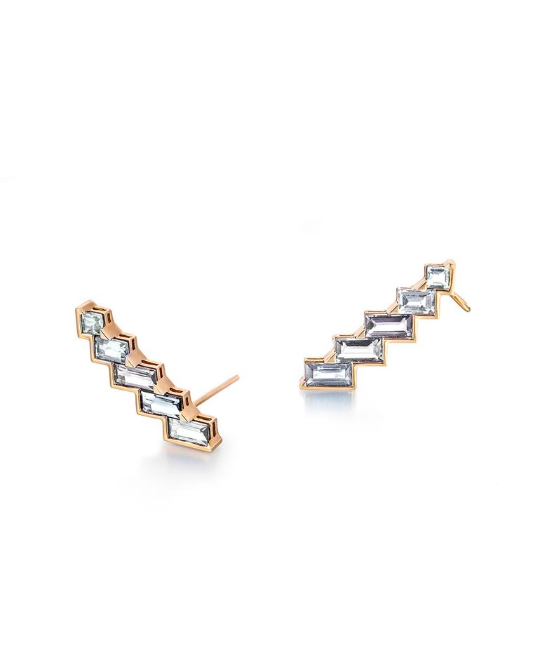 Tomasz Donocik has designed a selection of cuff earrings for the Electric Night collection that can be mixed and matched with the drop earrings.