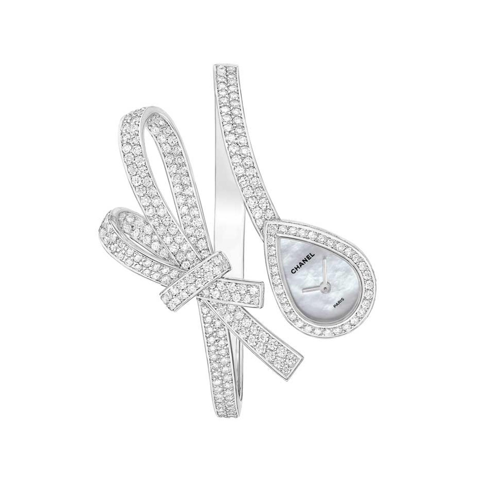 Chanel's diamond watch from the Ruban collection, crafted in