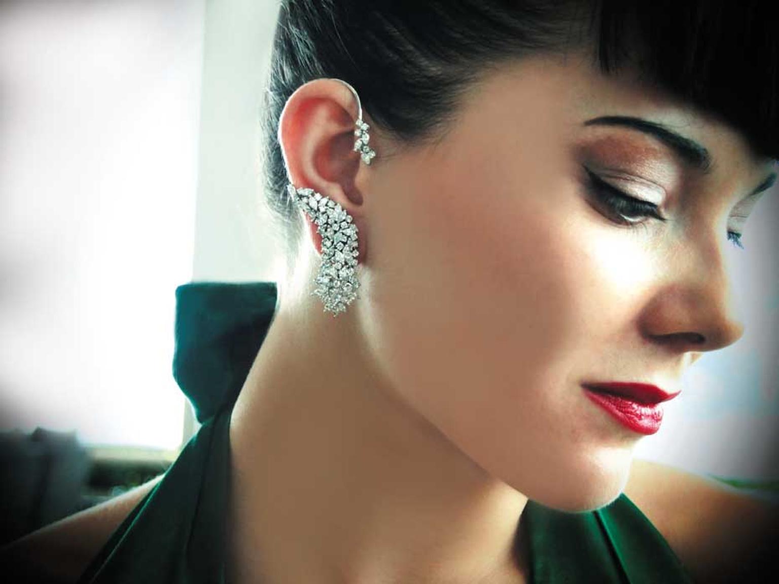 Apostrophe diamond ear cuff available at Plukka.